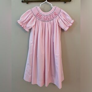 Banana Split “Big Sister” Smocked Bishop Dress 4T